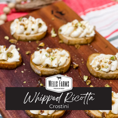 Whipped Ricotta Crostini Appetizer Recipe