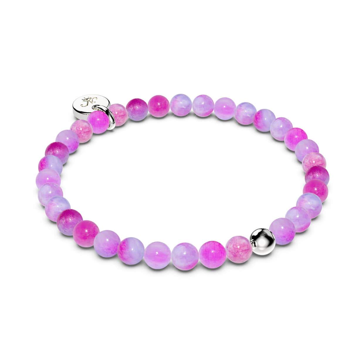 Rainbow Jade | .925 Sterling Silver | Healing Gemstone Bead Bracelet ...