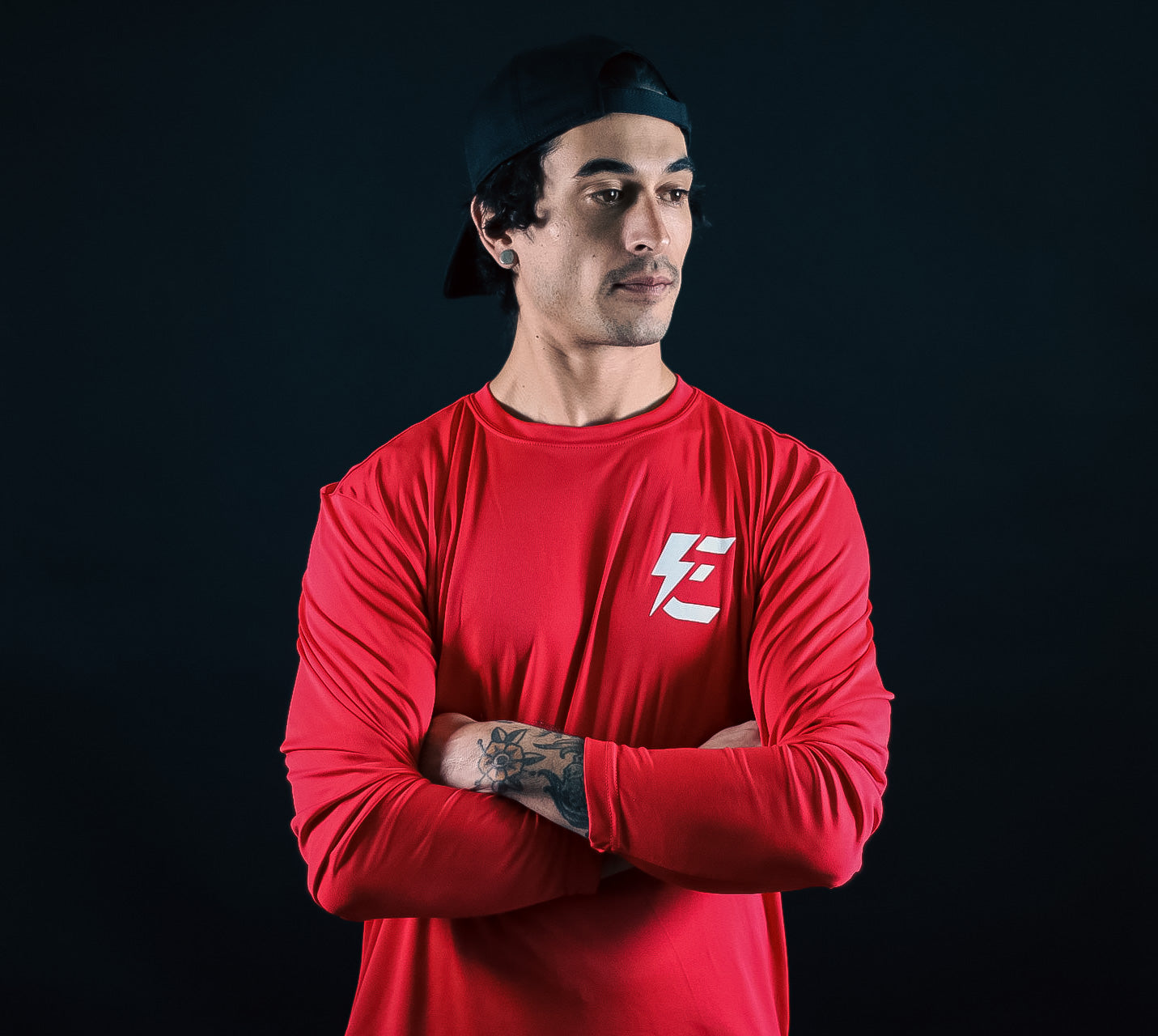 red dri fit long sleeve