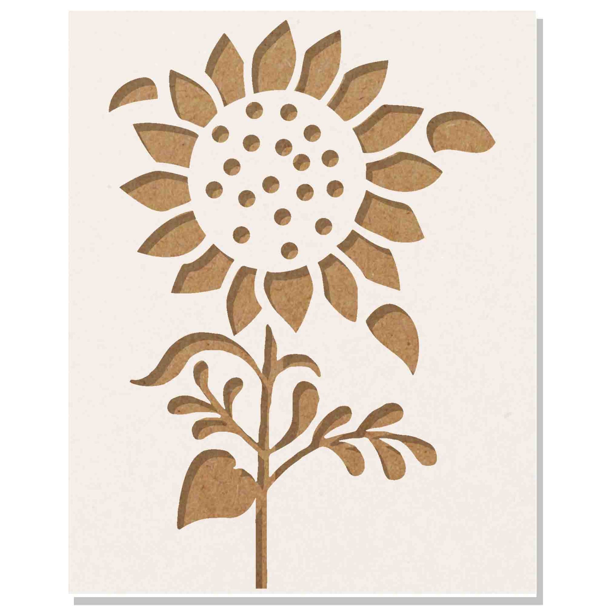 sunflower stencil