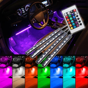 Rgb Led Car Interior Lights Color Changing With Remote