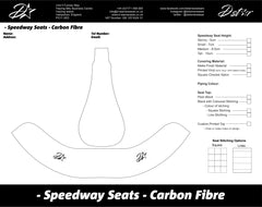 D-Star Carbon Fibre Speedway Seat Saddle