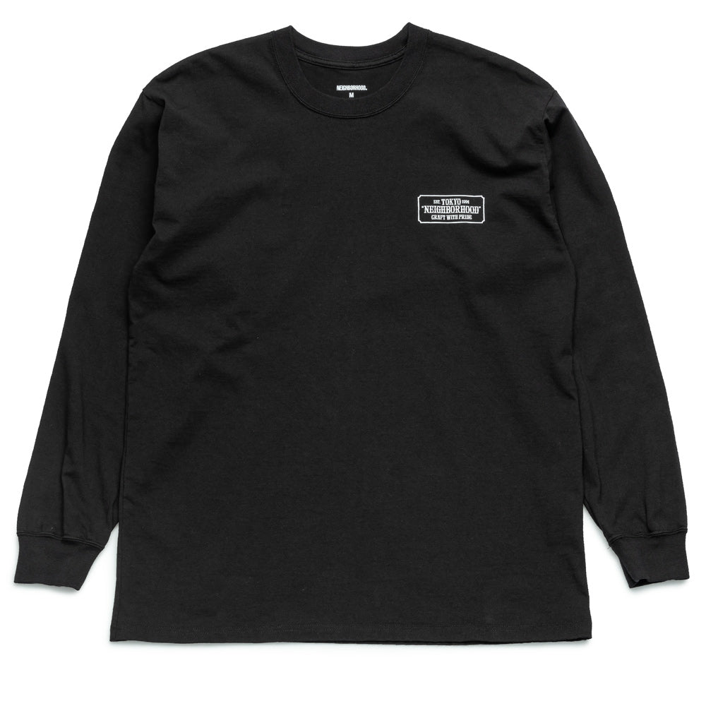 Neighborhood Bar & Shield LS. C-Tee | Black - CROSSOVER