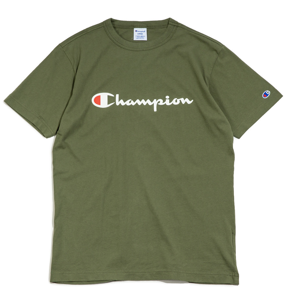 dark green champion t shirt