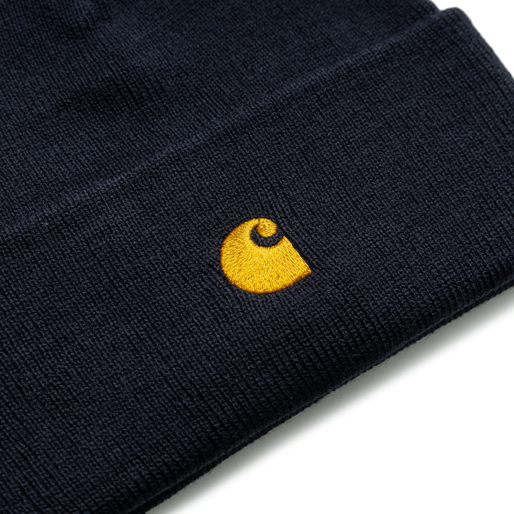 Carhartt WIP CHASE BEANIE UNISEX - Bonnet - black/gold/noir 