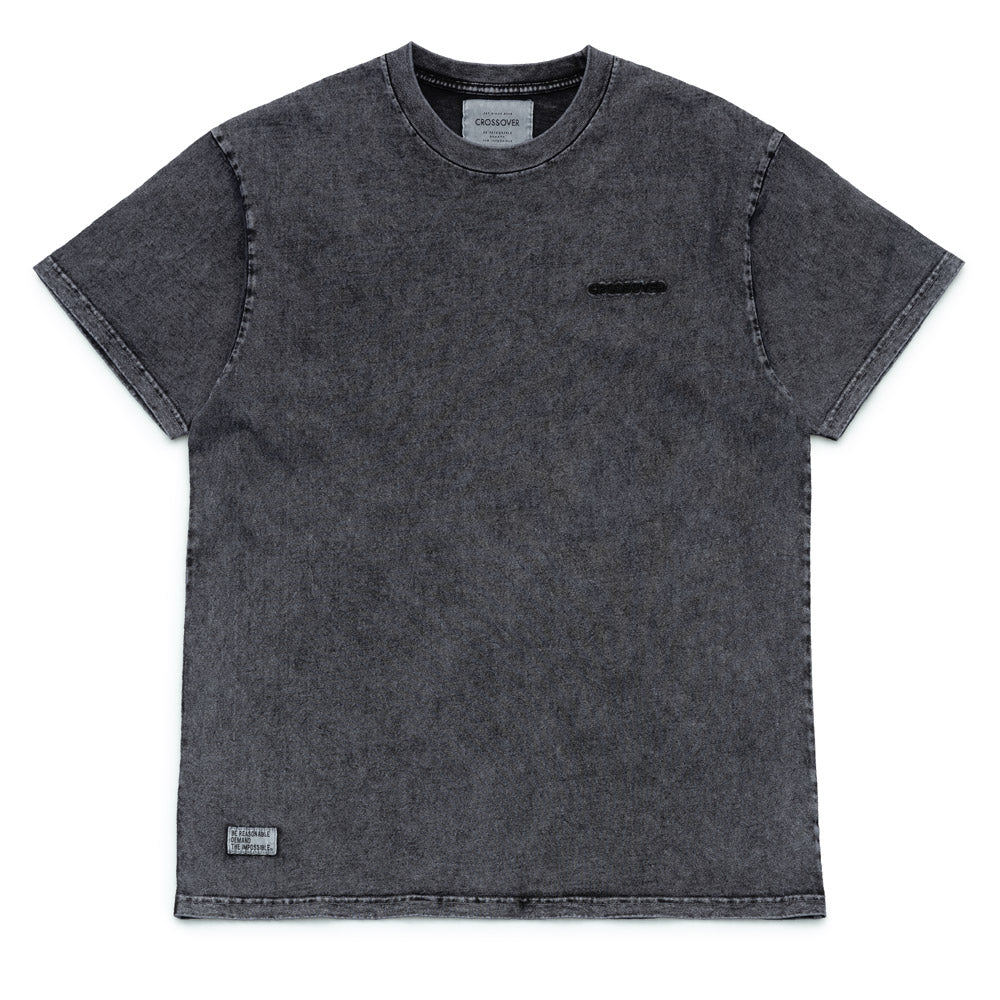 Crossover Consume Garment Dye Tee | Black - CROSSOVER