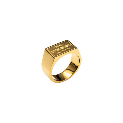 NEIGHBORHOOD GOLD SIGNET RING 19-