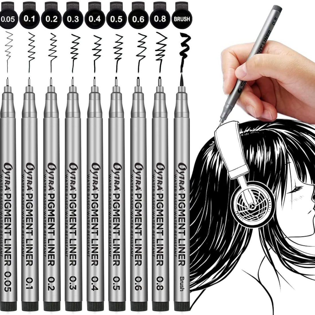 Pens,Colored Pens,Fine Tip Pens,24Pc 0.4Mm Journaling Pens,Colored