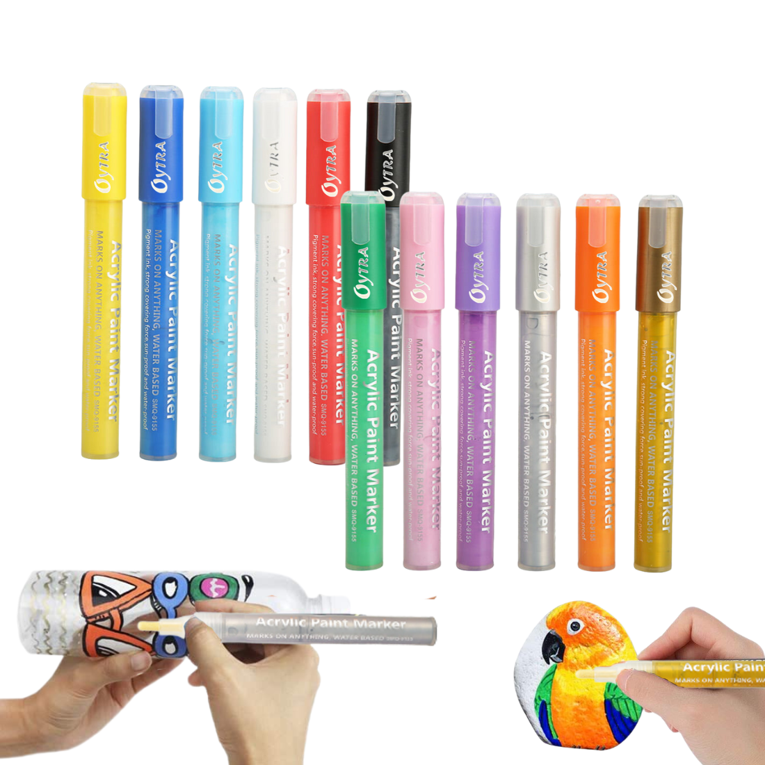Paint Pens for Rock Painting, Stone, Ceramic, Glass, Wood, and