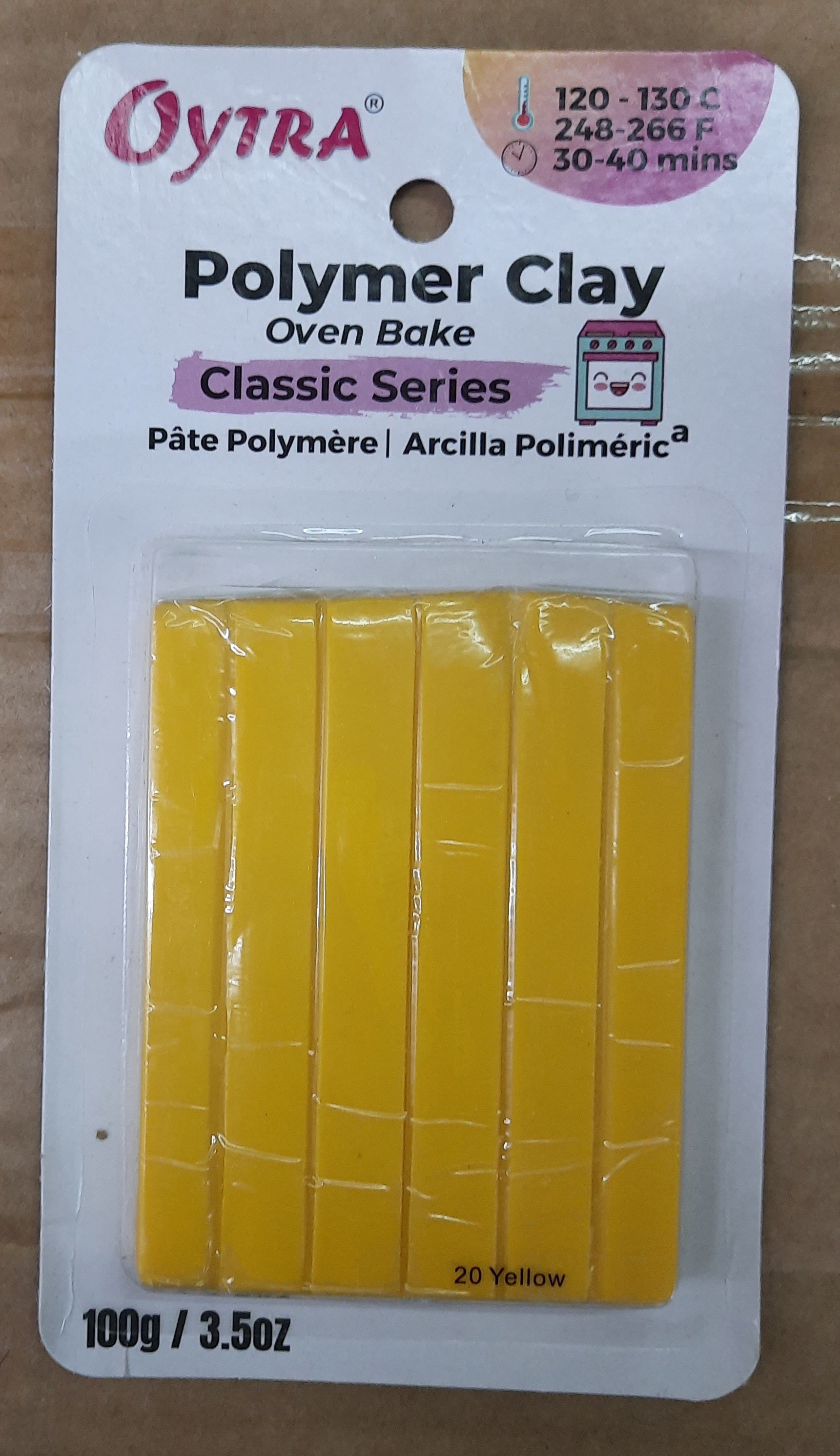 LEMON YELLOW Oven Bake Modeling Clay (125g), Polymer Clay