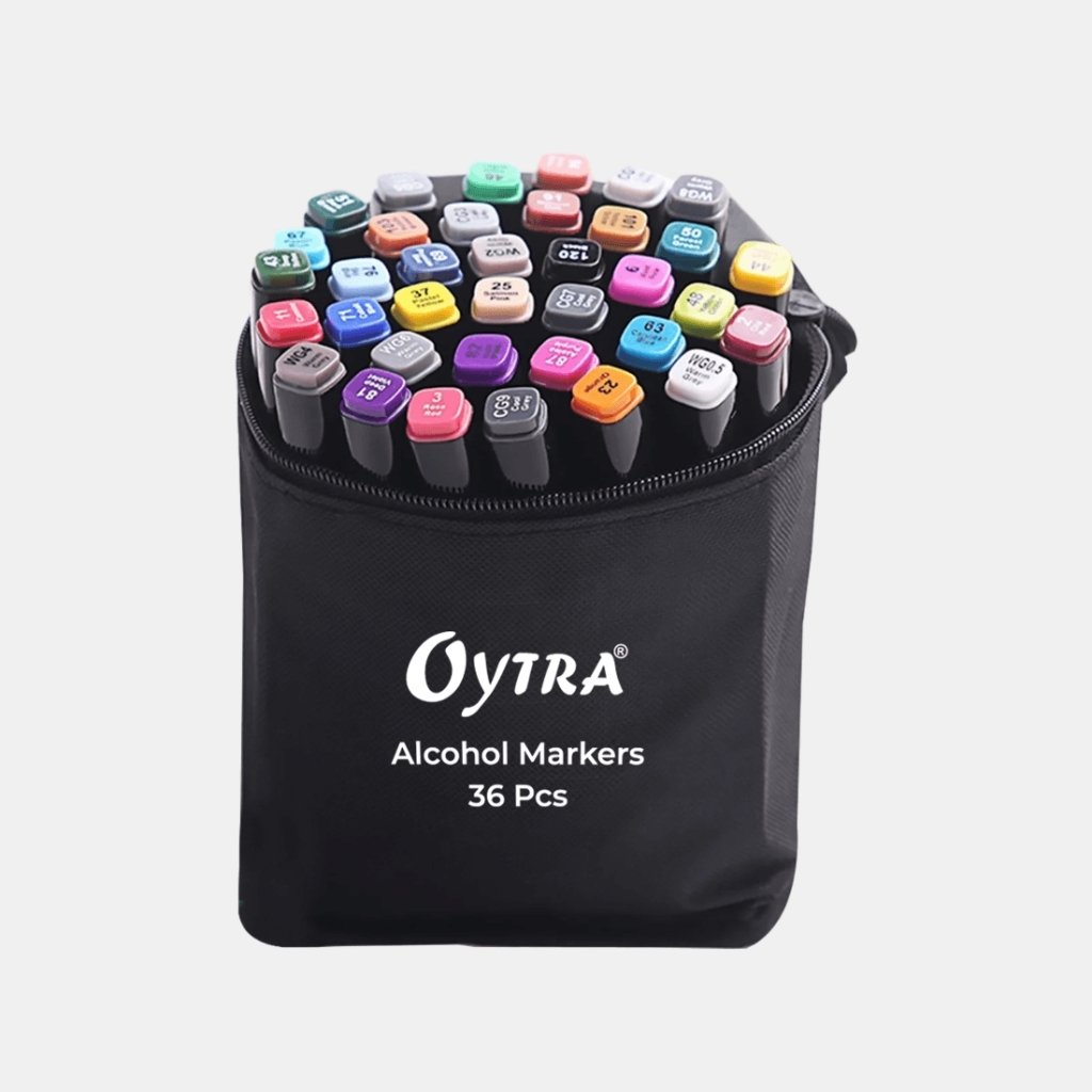 Dual Tip Skin Tones 12 Alcoholic Markers Set - Oytra
