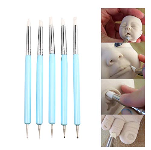 5/6/10PCS Silicone Clay Sculpting Tool For Brush Modeling Dotting Nail Art  Pottery Clay Tools
