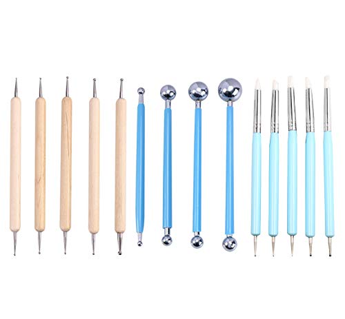 13pcs Polymer Modeling Clay Sculpting Tools, Ball Stylus, Dotting