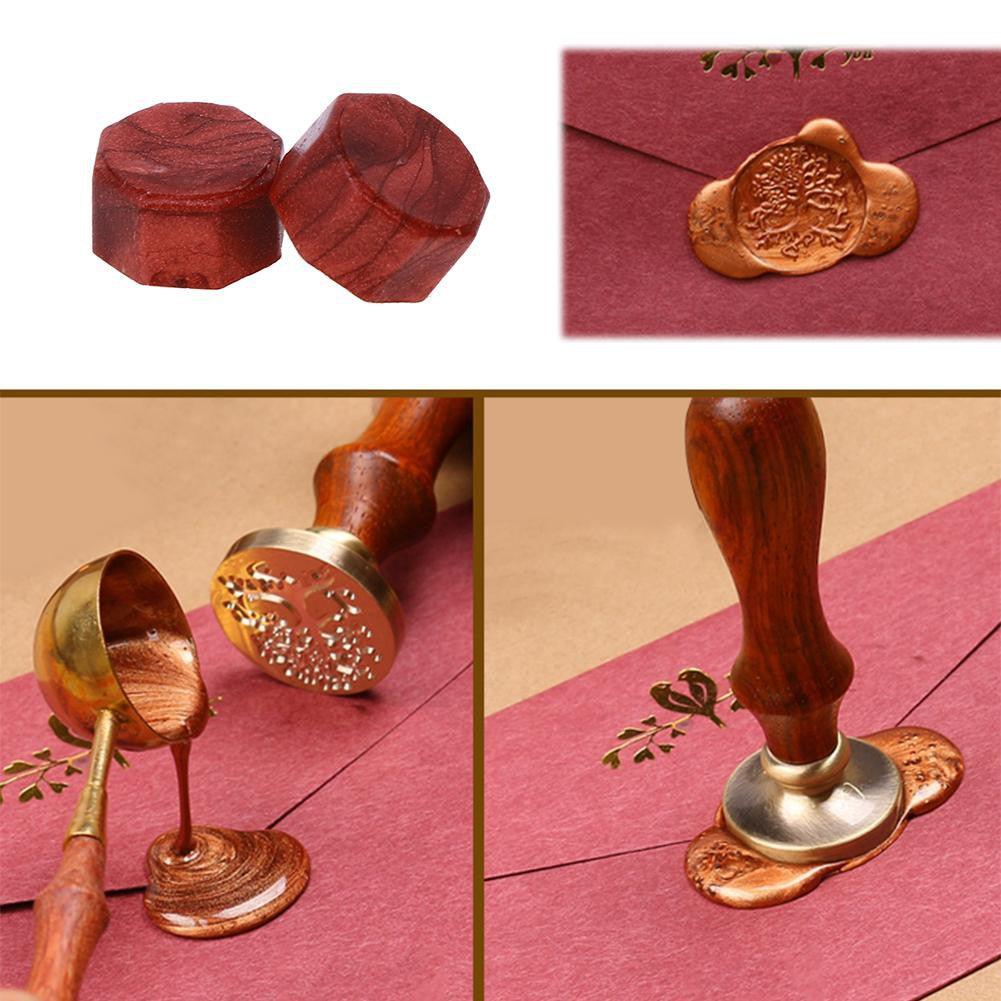 Wax Seal Stamp Kit - With 165 pcs Wax Seal Beads, Wax Stamp, Spoon