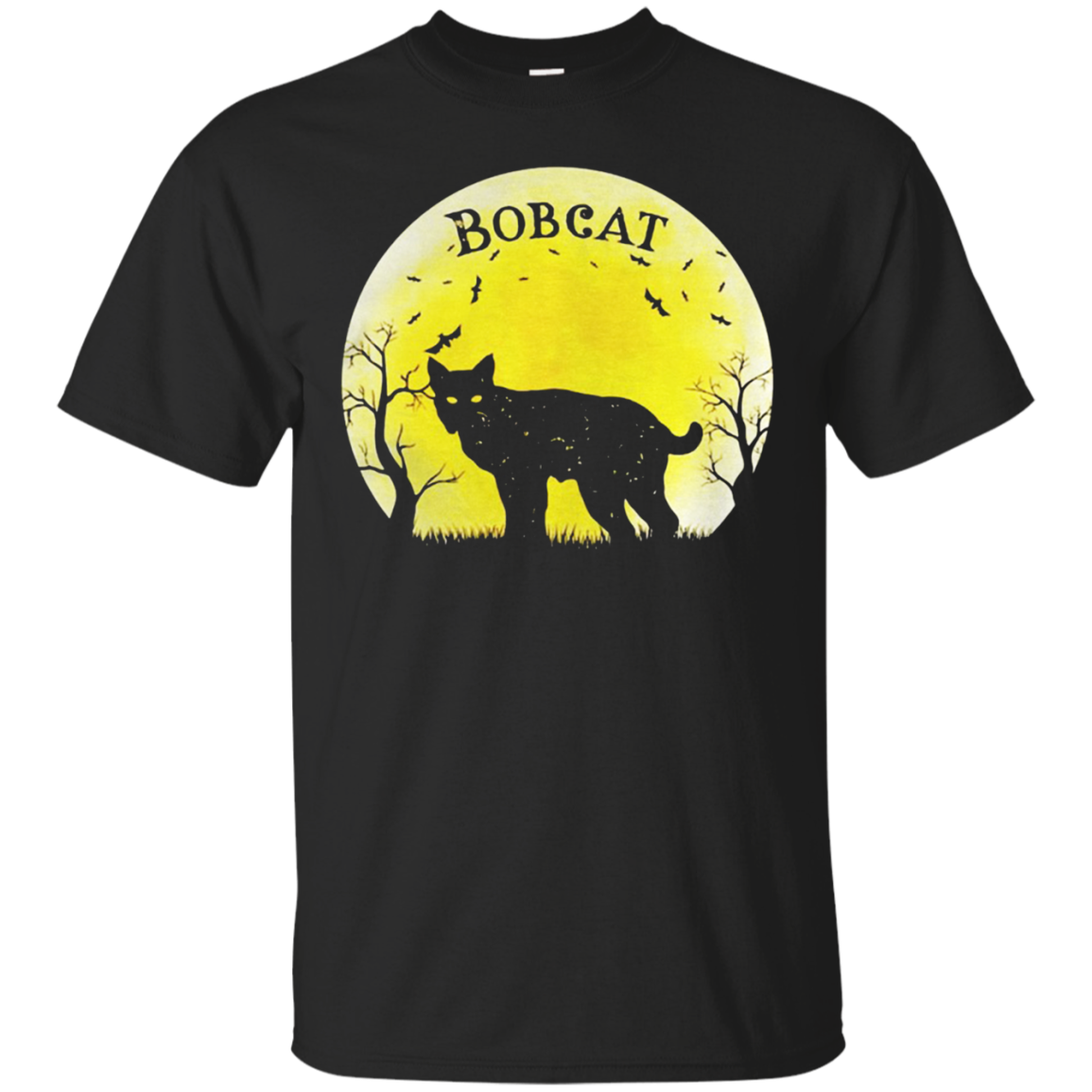 Top Selling Bobcat Lynx Halloween Vintage Retro Moon T Shirt