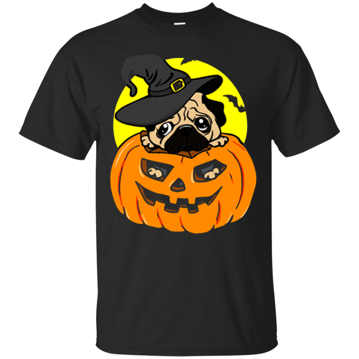 Halloween Pug Pumpkin Dog T-shirt For 