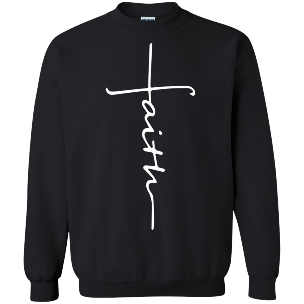 Faith Cross G180 Crewneck Pullover 8 Oz. Shirts