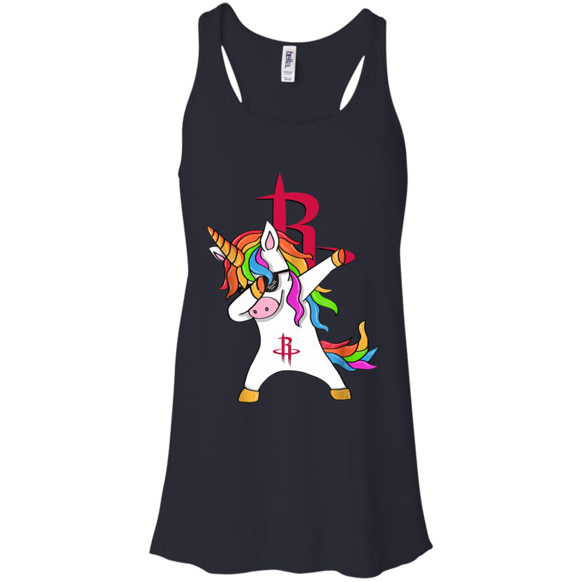 Top Selling Dabbing Hip Hop Unicorn Dab Houston Rockets Shirt Racerback Tank