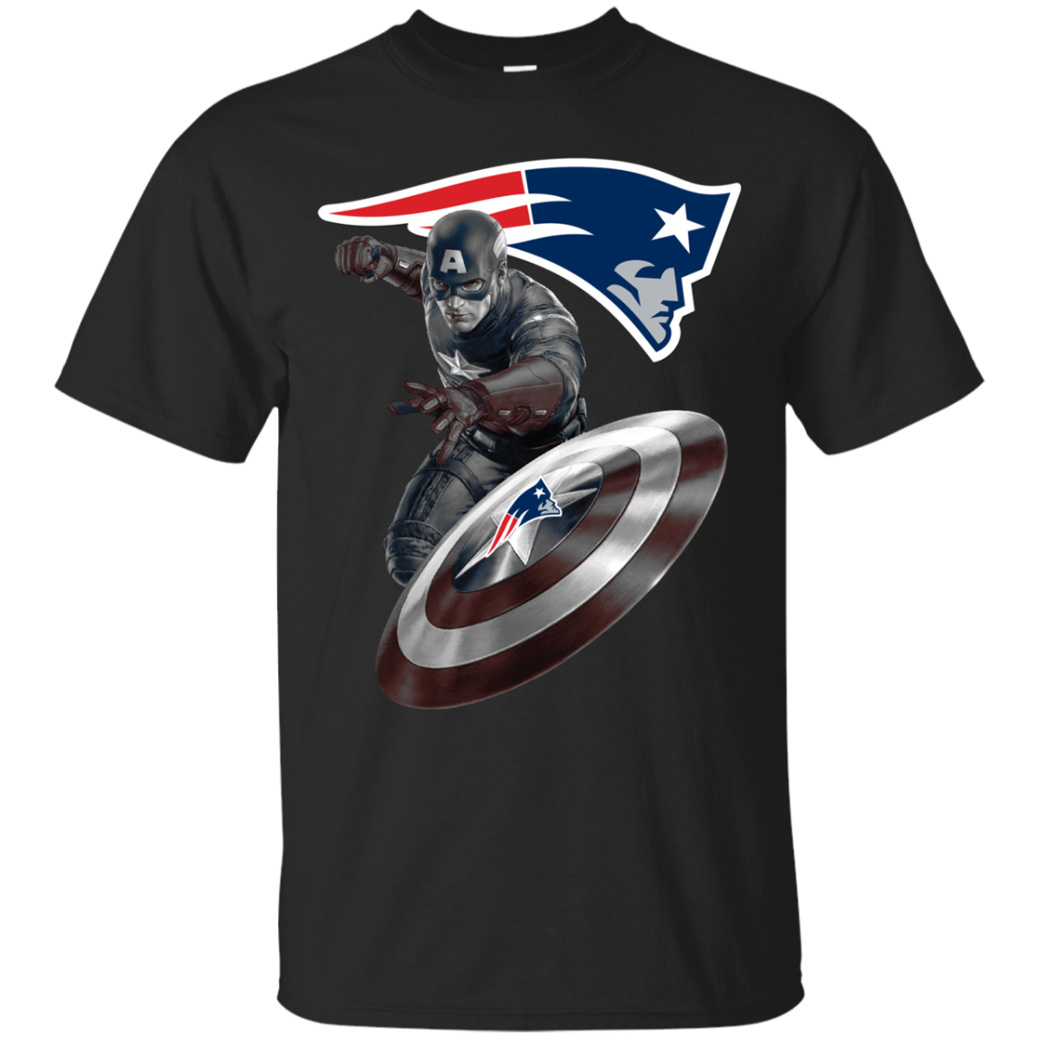 Captain America New England Patriots T Shirt