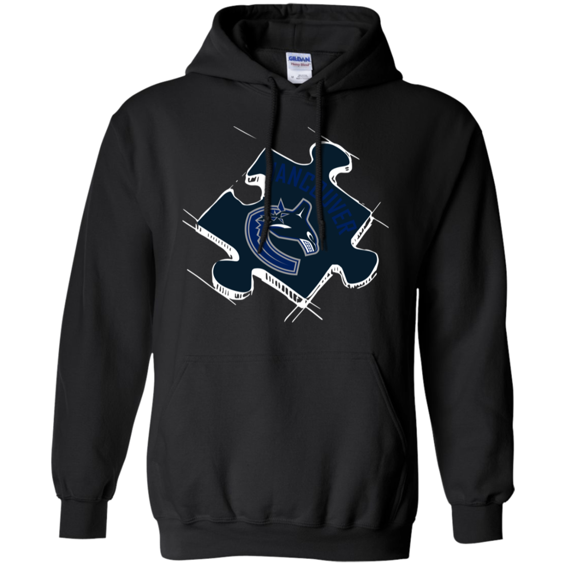 Vancouver Canucks Autism Puzzle G185 Pullover 8 Oz. Shirts