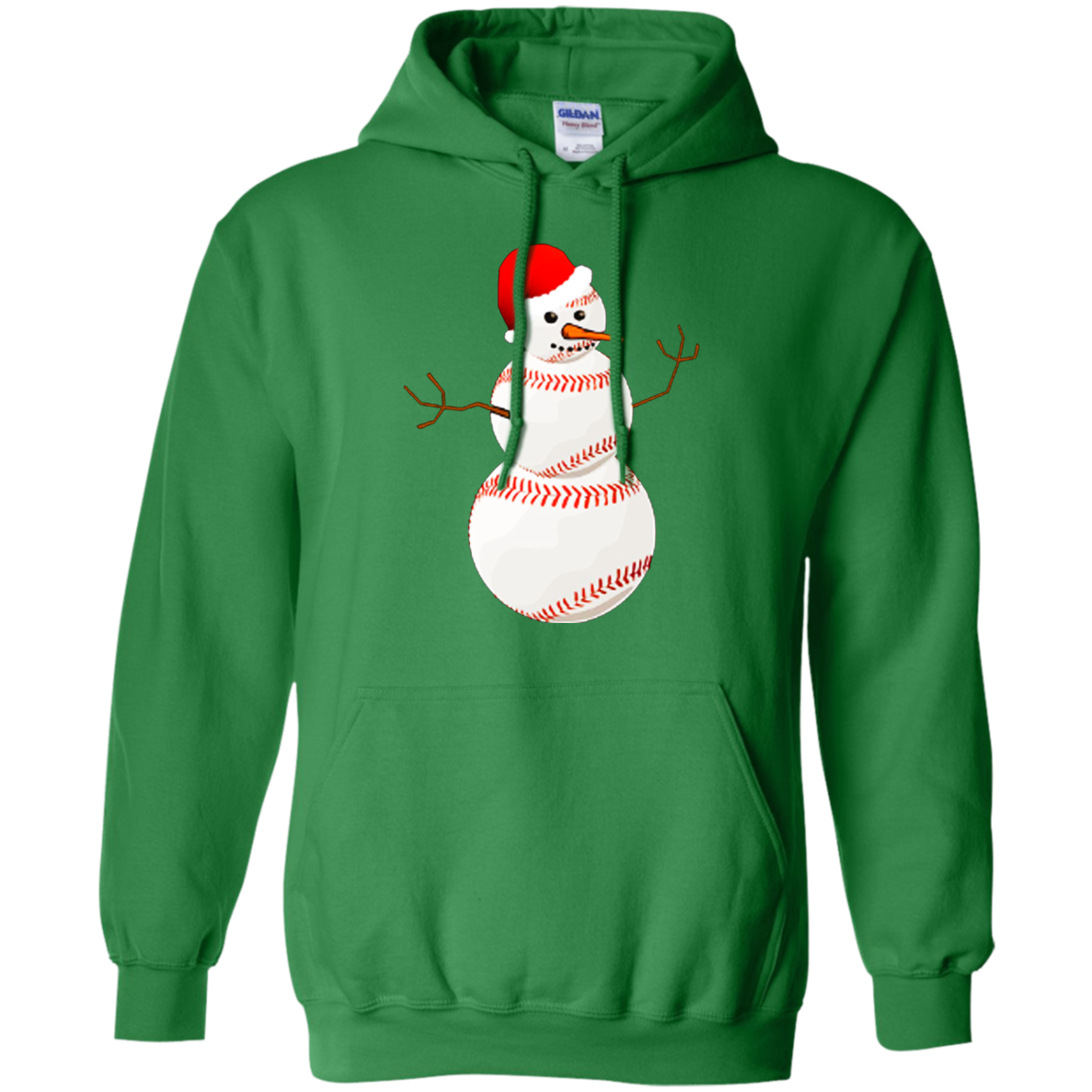 Christmas Baseball Snowman Christmas Shirt G185 Pullover 8 Oz.