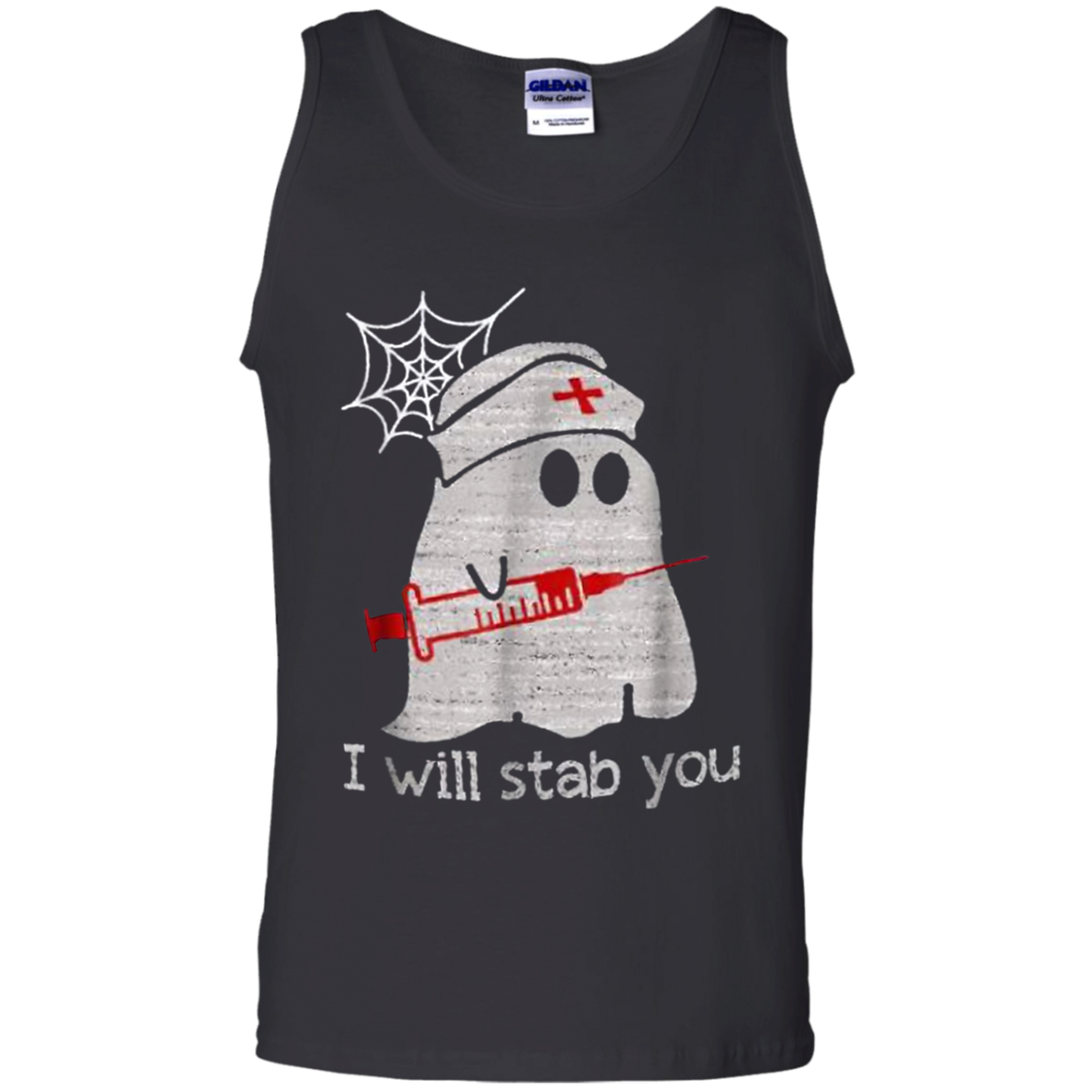 Nurse Ghost I Will Stab You Funny Halloween Gift T Shirt