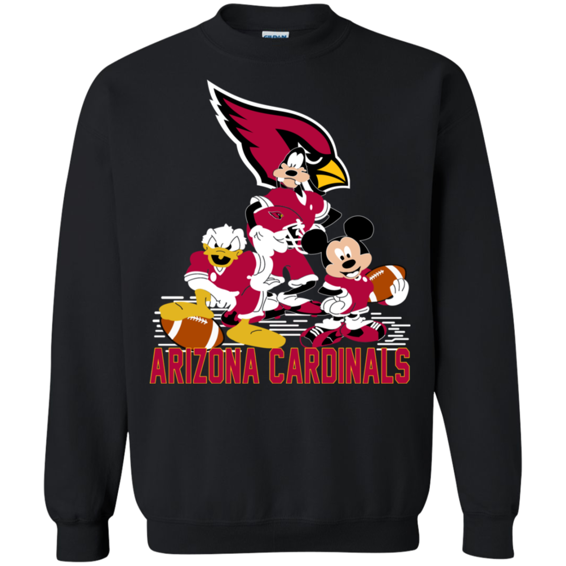 Mickey Donald Goofy Arizona Cardinals Shirt 