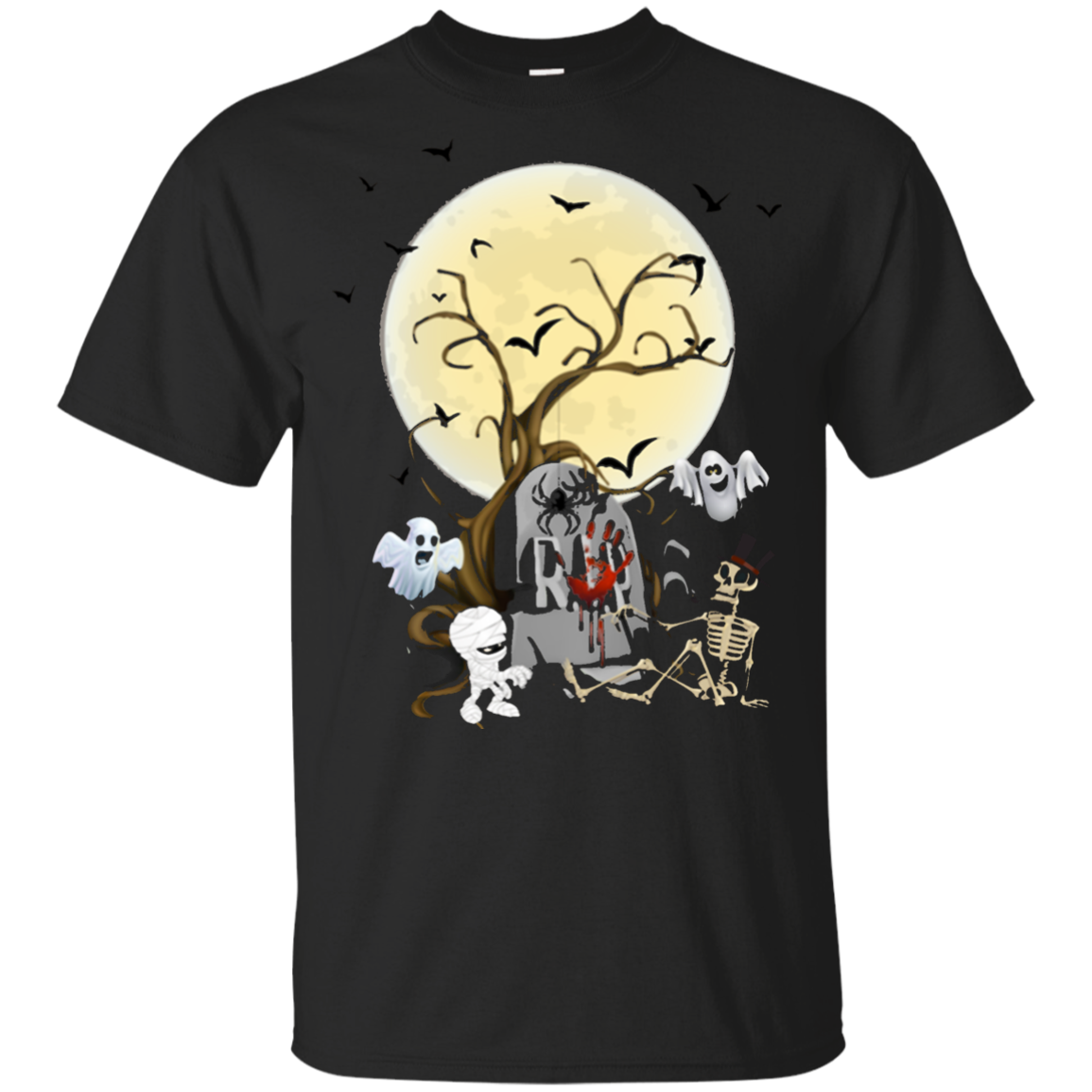 Halloween Rip Tombstone And Tree Mummy 2 T-shirt For 