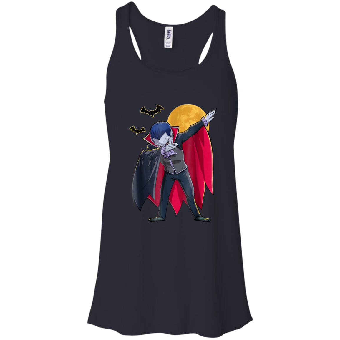 Dracula Vampire Dabbing Halloween Count Dabula Dab Racerback Tank Shirts