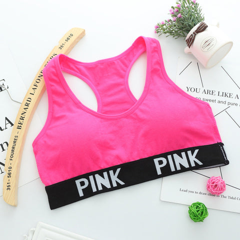 Fitness workout padded sports bra - Pinky solid - quick dry - 6 colors ...