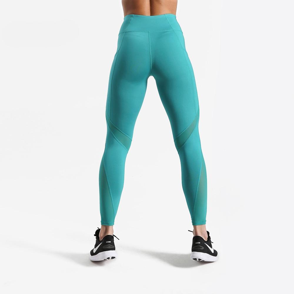 Fitness workout leggings with pockets - Torque aquamarine - Squat proo ...