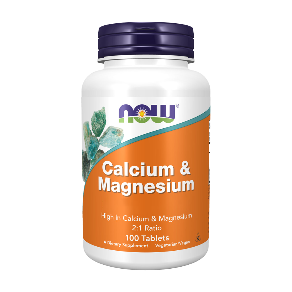 NOW Foods Calcium und Magnesium (100 Tabletten) vor