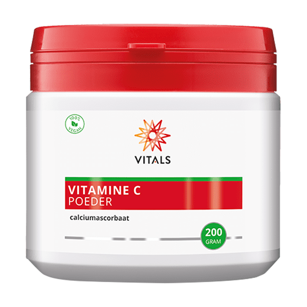 Vitals Vitamin C Pulver Calciumascorbat Glas