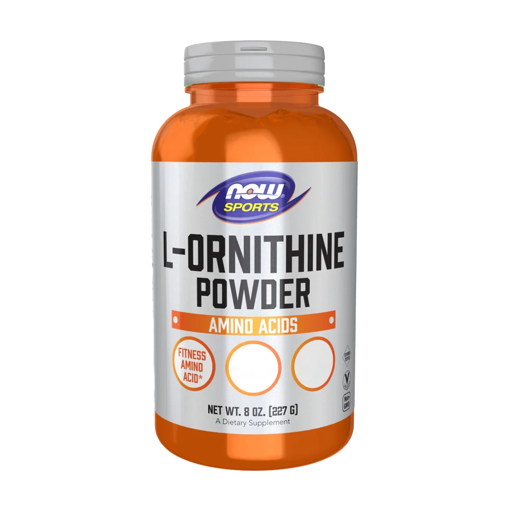 NOW Sports L-Ornithine Poeder 227 gram Voorkant