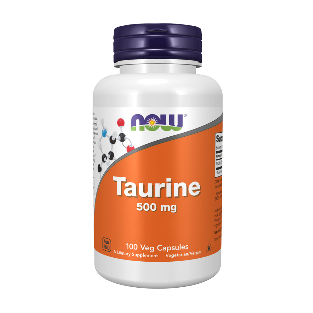 NOW Foods Taurine 500mg (100 capsules) Voorkant