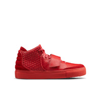 red mid top sneakers