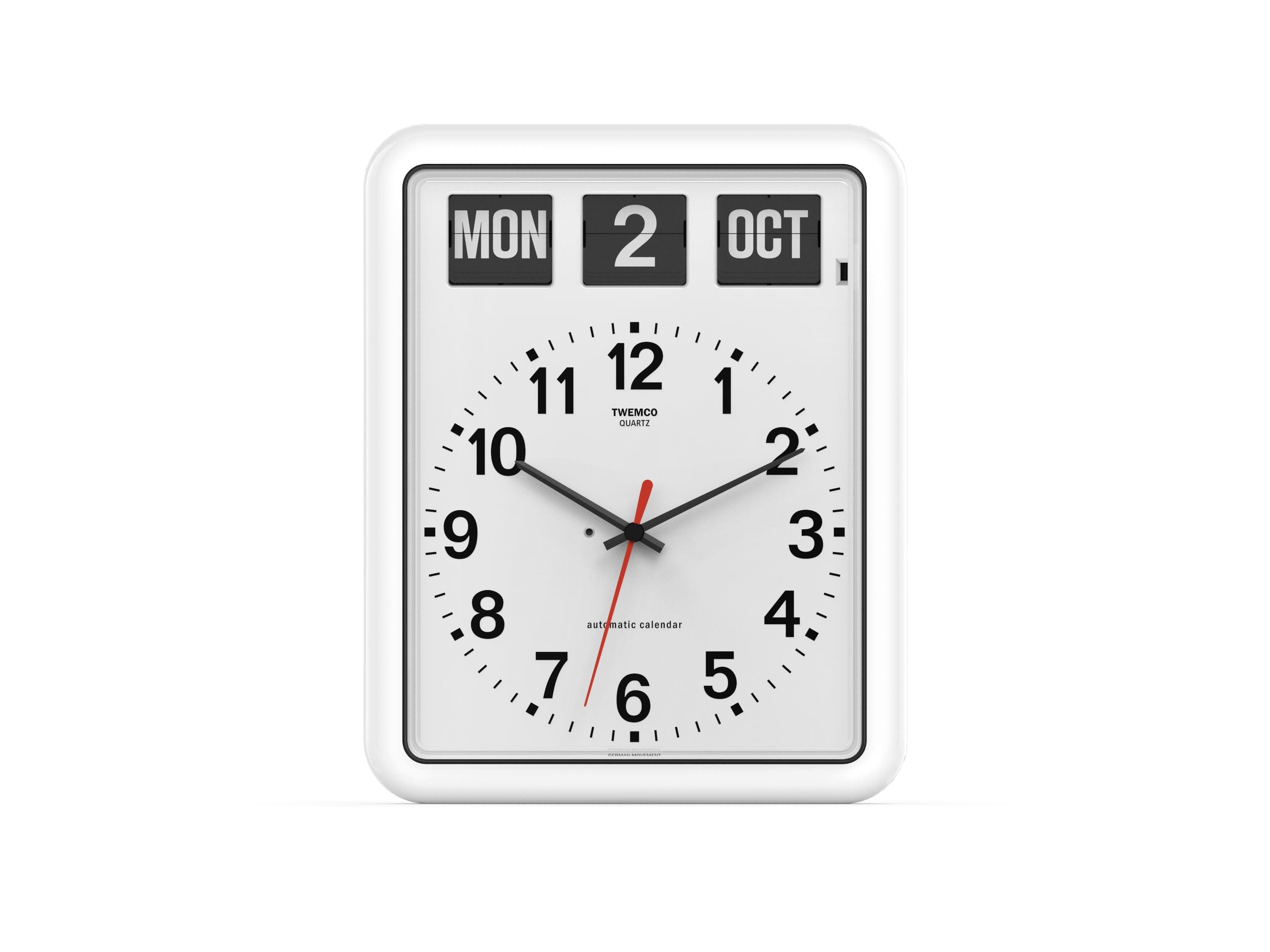 Twemco BQ-1700 Calendar Flip Wall Clock