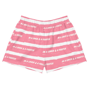 I'm a Lover & A Fighter Women's Athletic Short Shorts