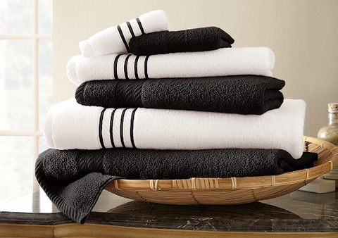 100% Combed Cotton Stripe Towel Set