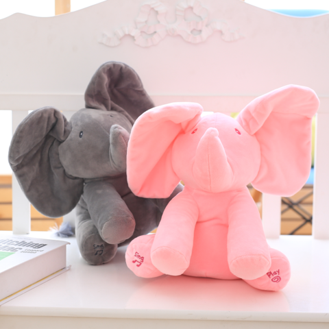 pink peek a boo elephant