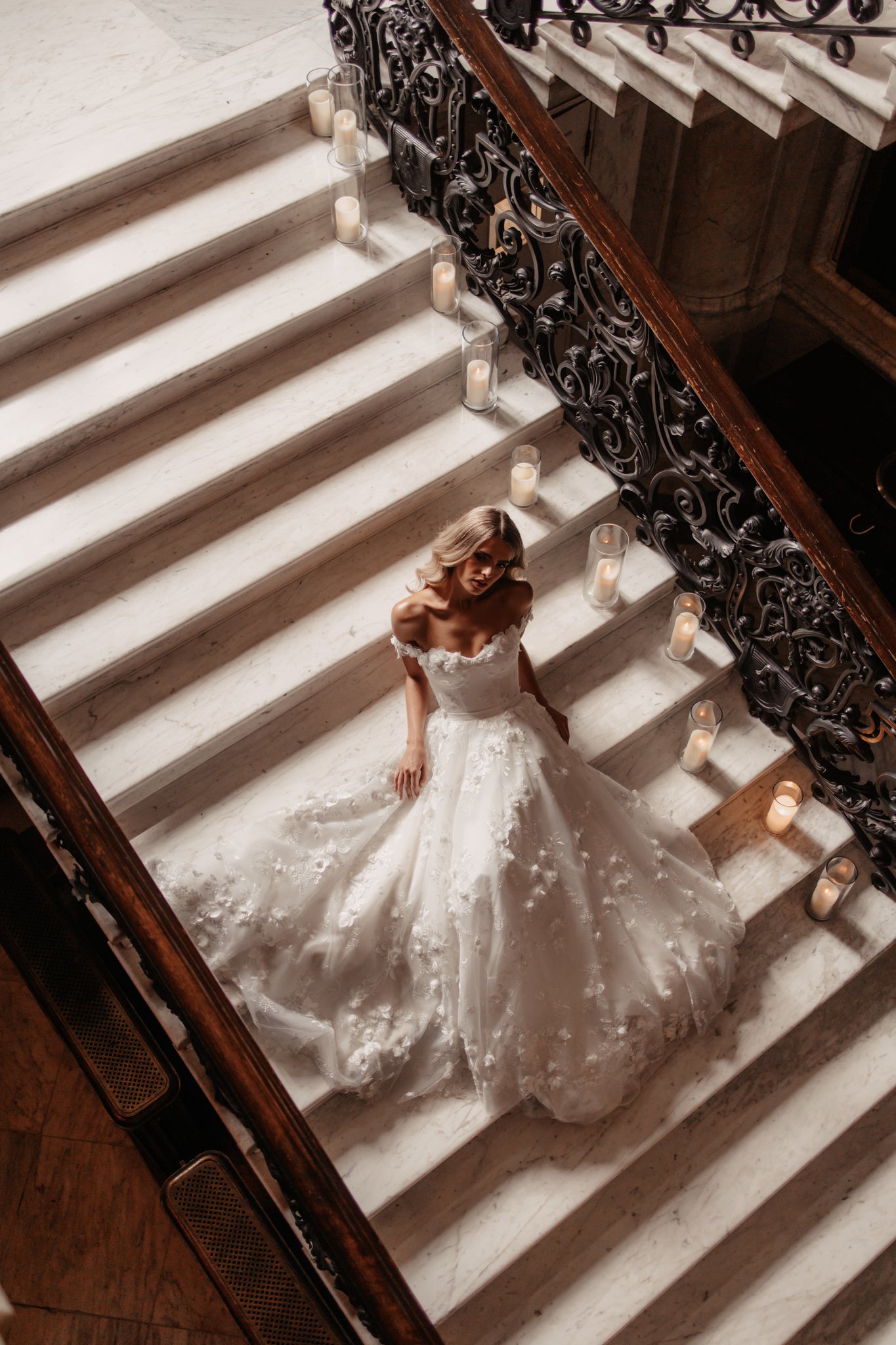 Suzanne Neville new 2023 bridal collection 'Symphony' - 'Debussy' dress and overskirt