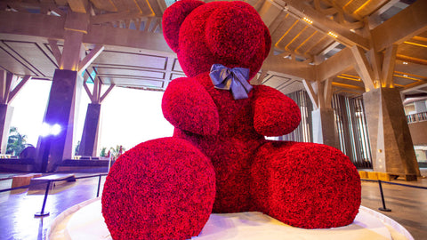 Oso de peluche rojo gigante