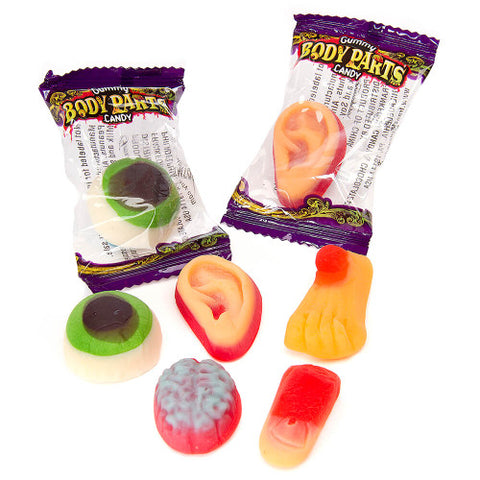 Gummy candy body parts