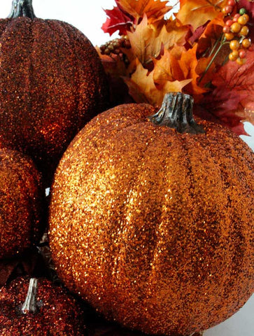 Glitter painted pumpkin