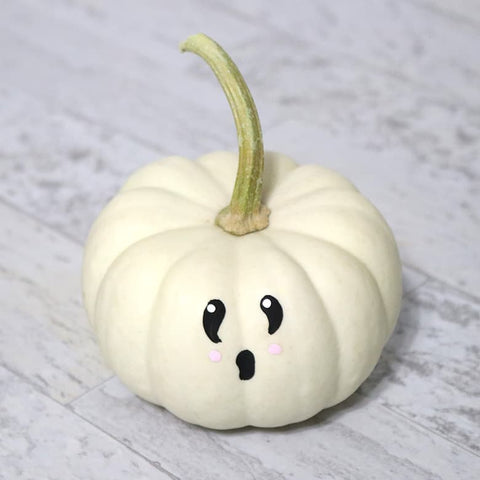 Ghost painted pumpkin
