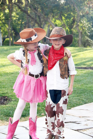 Cow boy and cow girl costume