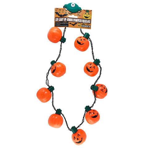 Collar de calabaza iluminado de Halloween