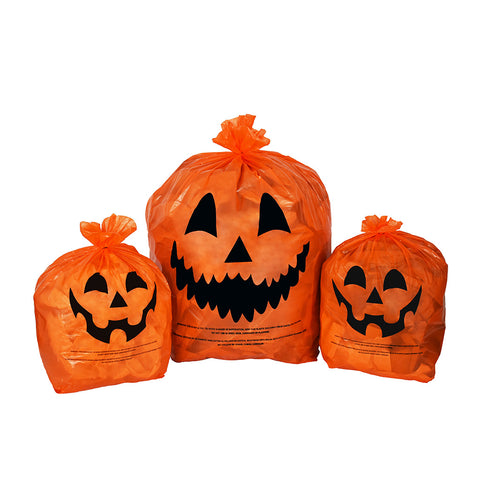 Bolsas de hojas de calabaza de Halloween