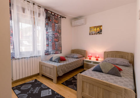 twin beds in children's room