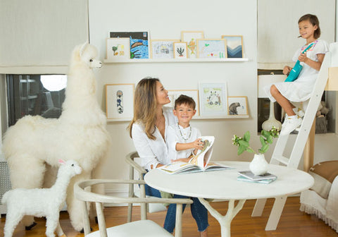 playroom with mom and kids